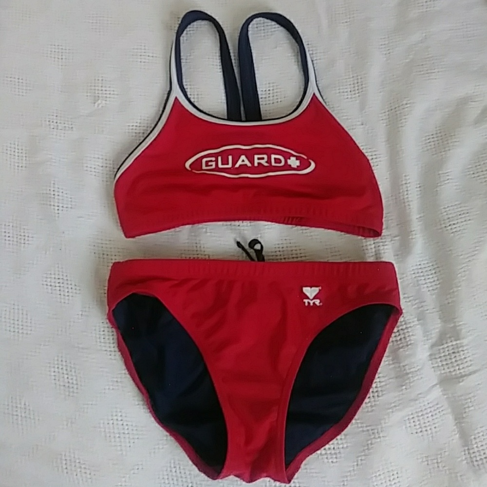 TYR Life gaurd 2 piece swimsuit